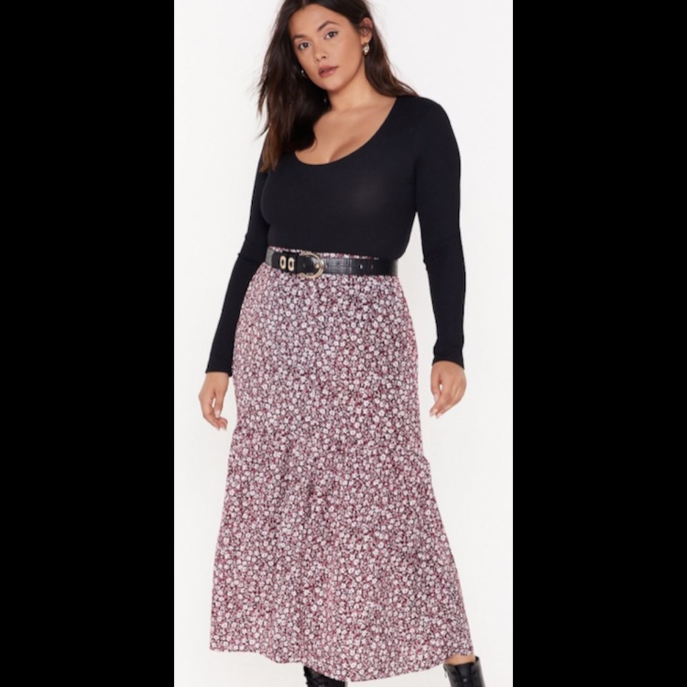 Floral Midi Skirt - 1990’s Chic